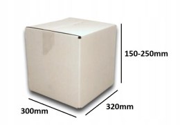 PUDEŁKO OPAKOWANIE KARTON 320x300x210 BIAŁE 10 E