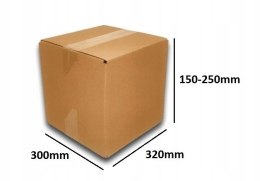 PUDEŁKO OPAKOWANIE KARTON 320x300x210 SZARE 25 C