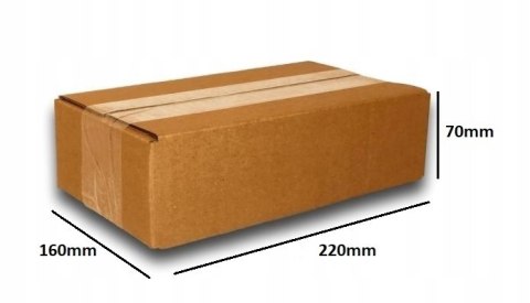 MEGA MOCNE PUDEŁKO KARTON 220x160x70 SZARE 10s BC