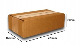 MEGA MOCNE PUDEŁKO KARTON 220x160x70 SZARE 20s BC