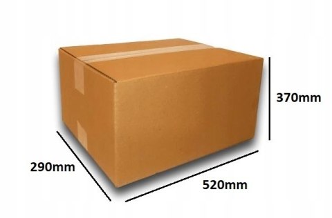 MEGA MOCNE PUDEŁKO KARTON 520x290x370 SZARE 40s EB