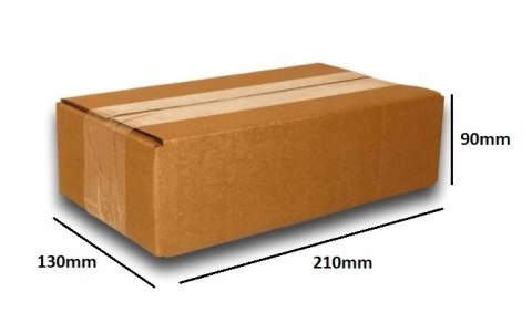 PUDEŁKO OPAKOWANIE KARTON 210x130x90 SZARE 50s C