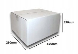 PUDEŁKO OPAKOWANIE KARTON 520x290x370 BIAŁE 10sz B