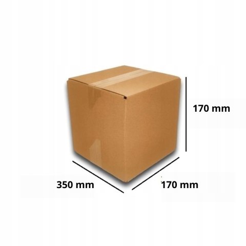 PUDEŁKO OPAKOWANIE KARTON 350x170x170 SZARE 10sz B