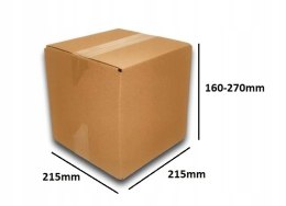 PUDEŁKO OPAKOWANIE KARTON 215x215x190 SZARE 10sz B