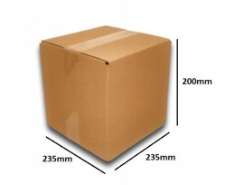 PUDEŁKO OPAKOWANIE KARTON 235x235x200 SZARE 20s BC