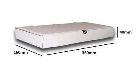 PUDEŁKO OPAKOWANIE KARTON 360x160x40 BIAŁE 25szt B