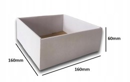TACKA TEKTUROWA na CIASTKA PĄCZKI 160x160x60 BIAŁE 25szt E