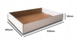 TACKA TEKTUROWA na CIASTKA PĄCZKI 310x205x50 BIAŁE 25szt E