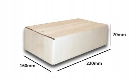 PUDEŁKO OPAKOWANIE KARTON 220x160x70 BIAŁE 50szt B