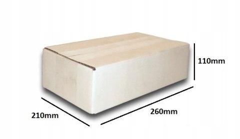 PUDEŁKO OPAKOWANIE KARTON 260x210x110 BIAŁE 10sz B
