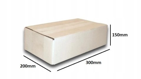 PUDEŁKO OPAKOWANIE KARTON 300x200x150 BIAŁE 25sz B