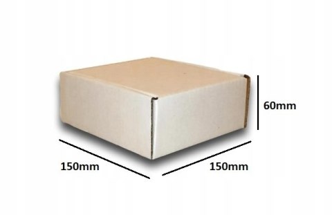 PUDEŁKO OPAKOWANIE KARTON 150x150x60 BIAŁE 25szt E