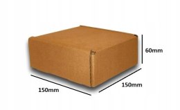PUDEŁKO OPAKOWANIE KARTON 150x150x60 SZARE 10szt E