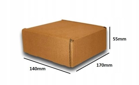 PUDEŁKO OPAKOWANIE KARTON 170x140x55 SZARE 25szt E