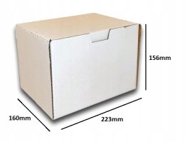 PUDEŁKO OPAKOWANIE KARTON 223x160x156 BIAŁE 50sz B