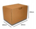 PUDEŁKO OPAKOWANIE KARTON 223x160x156 SZARE 50sz B