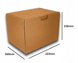 PUDEŁKO OPAKOWANIE KARTON 223x160x156 SZARE 50sz B