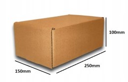 PUDEŁKO OPAKOWANIE KARTON 250x150x100 SZARE 10szt