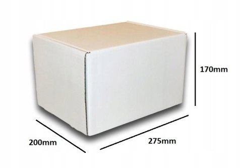 PUDEŁKO OPAKOWANIE KARTON 275x200x170 BIAŁE 10sz B