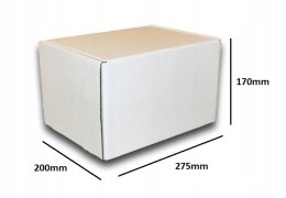 PUDEŁKO OPAKOWANIE KARTON 275x200x170 BIAŁE 25sz B