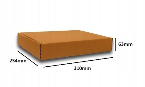 PUDEŁKO OPAKOWANIE KARTON 310x234x63 SZARE 25szt B