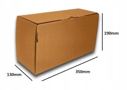 PUDEŁKO OPAKOWANIE KARTON 350x130x190 SZARE 10sz E