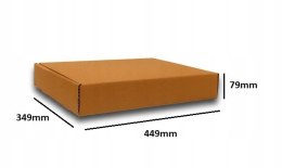 PUDEŁKO OPAKOWANIE KARTON 449x349x79 SZARE 10szt B