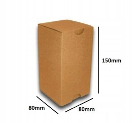 PUDEŁKO OPAKOWANIE KARTON 80x80x150 SZARE 10szt E