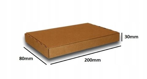PUDEŁKO OPAKOWANIE KARTON 200x80x30 SZARE 10szt E
