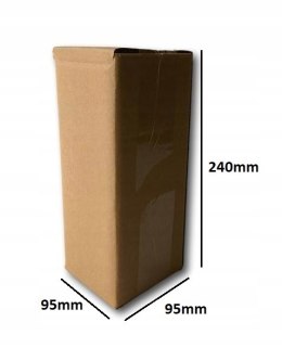 PUDEŁKO OPAKOWANIE KARTON PACZKA 95x95x240 SZARE 10szt BC
